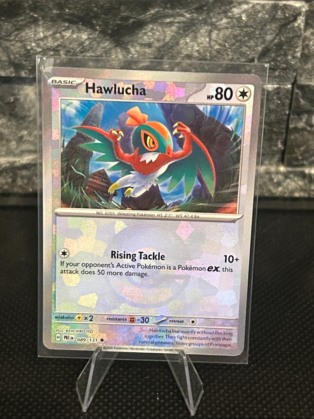 Pokemon Hawlucha Pokeball 089/131 Holo from Prismatic Evolutions M/NM